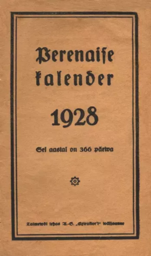 Perenaise kalender 1928