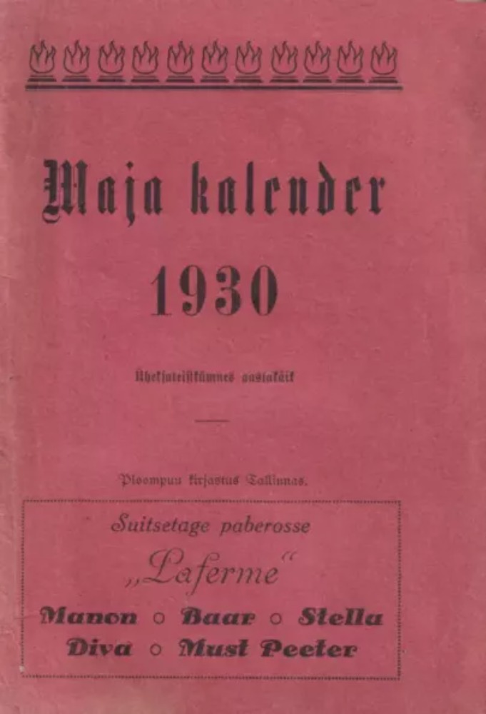 Maja kalender 1930