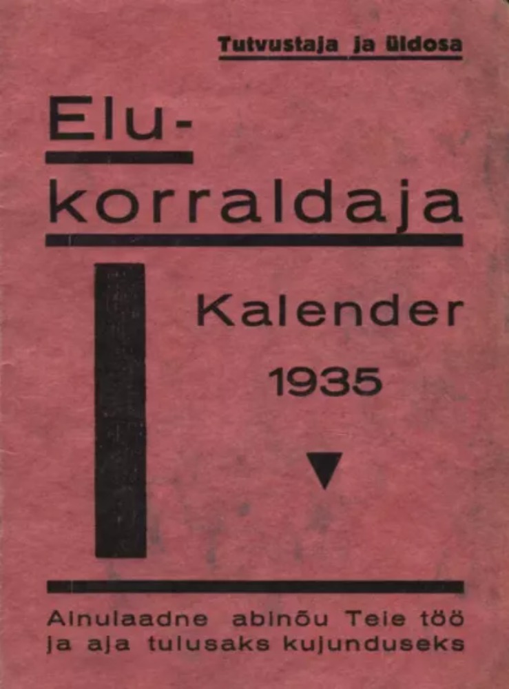 Elukorraldaja kalender 1935