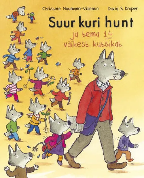 Suur kuri hunt ja tema 14 väikest kutsikat
