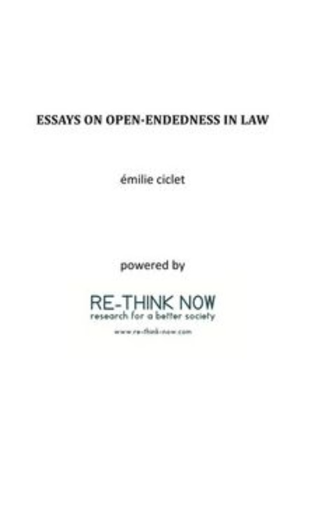 Essays on open-endedness in law