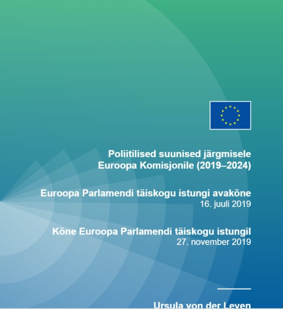 Poliitilised suunised järgmisele Euroopa Komisjonile (2019-2024)