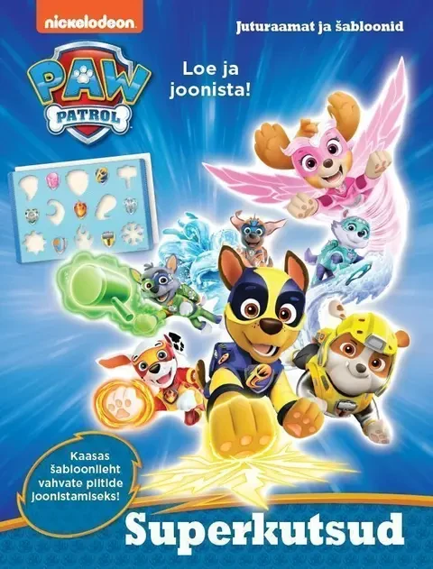 Paw Patrol. Superkutsud. Juturaamat ja šabloonid