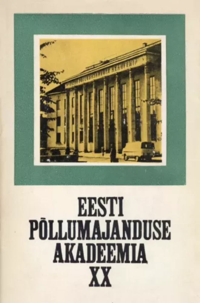 Eesti Põllumajanduse Akadeemia XX