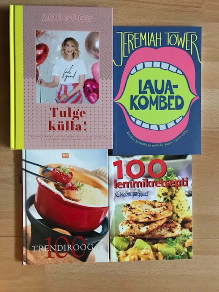 4 köögi- ja kokaraamatut