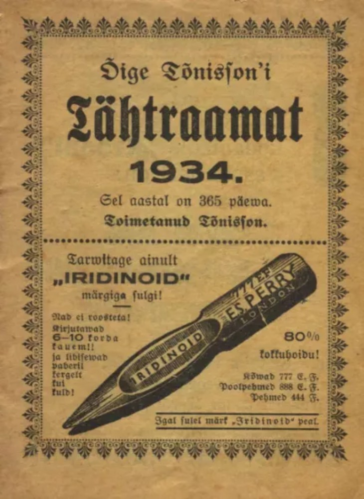 Õige Tõnisson'i Tähtraamat 1934