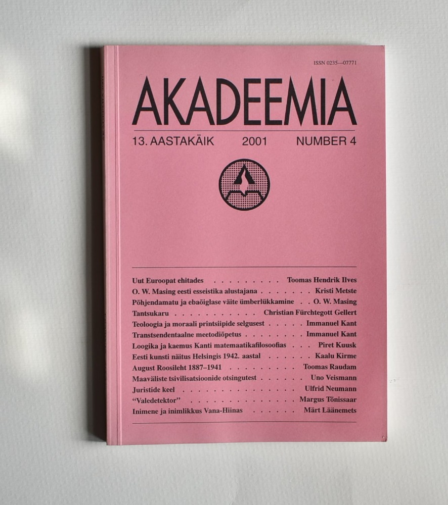 Akadeemia 4/2001