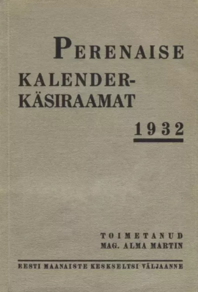 Perenaise kalender-käsiraamat 1932