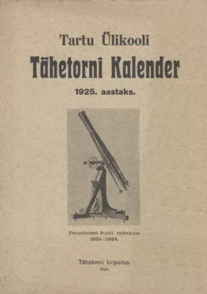 Tartu Ülikooli Tähetorni kalender 1925. aastaks