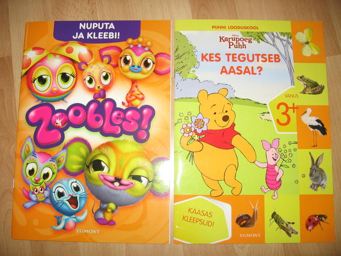 Zoobles! Nuputa ja ja kleebi. + Kes tegutseb aasal? Vanus 3+. Puhhi looduskool (2 tegevusraamatut)