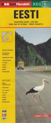 Eesti maanteede kaart 1:650 000 = Road map of Estonia = Viron tiekartta