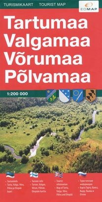Tartumaa, Valgamaa, Võrumaa, Põlvamaa turismikaart = tourist map