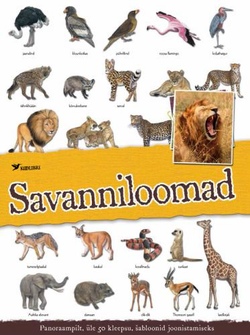Savanniloomad : panoraampilt, üle 50 kleepsu