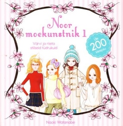 Noor moekunstnik. värvi ja riieta stiilseid tüdrukuid