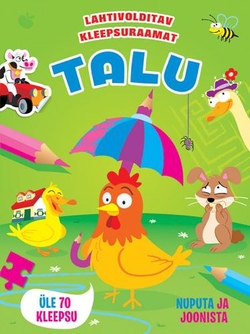 Talu. Lahtivolditav kleepsuraamat üle 70 kleepsuga.