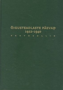 Eesti õigusteadlaste päevad 1922-1940
