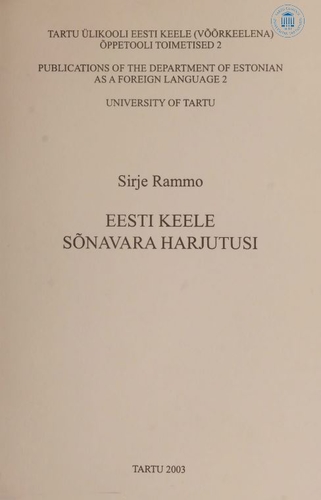 Eesti keele sõnavara harjutusi