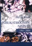Hergi Karik. Publikatsioonide nimistu