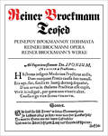 Teosed = Peinepoy Bpokmannoy пoihmata = Reineri Brockmanni opera = Reiner Brockmann's Werke
