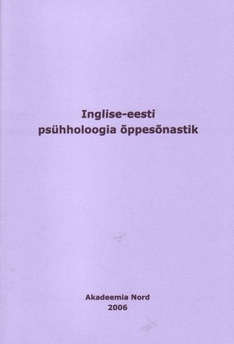 Inglise-eesti psühholoogia õppesõnastik