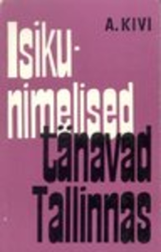 Isikunimelised tänavad Tallinnas