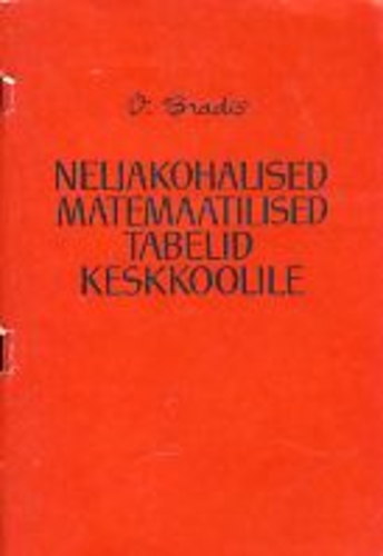 Neljakohalised matemaatilised tabelid keskkoolile