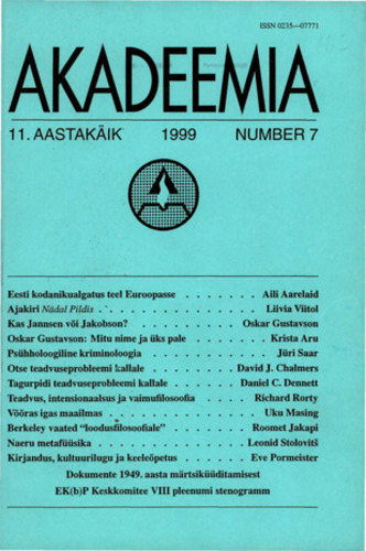 Akadeemia 7/1999