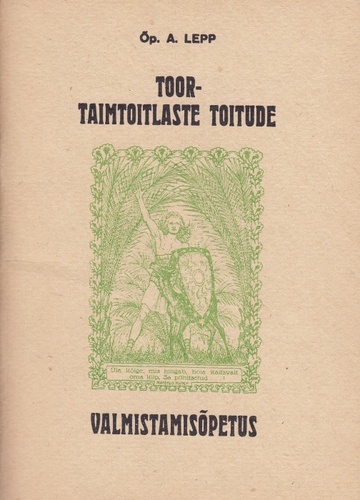 Toortaimtoitlaste toitude valmistamisõpetus