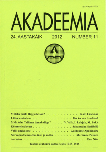 Akadeemia, nr 11/2012