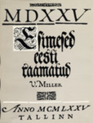 Esimesed eesti raamatud