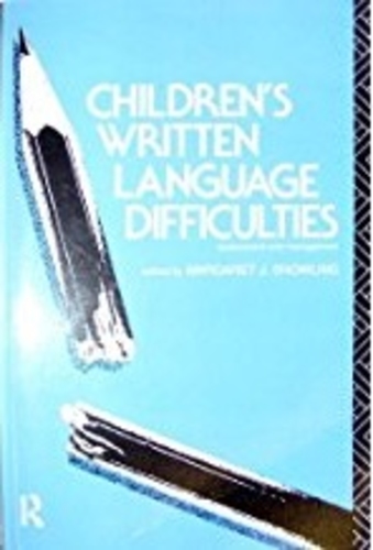 Children's Written Languages Difficulties