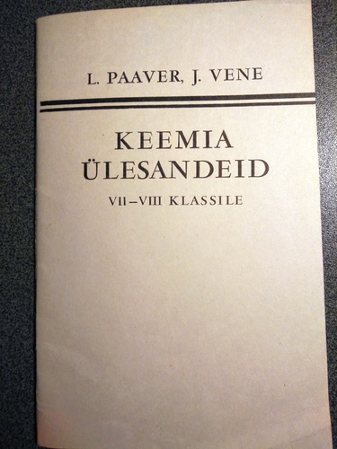 Keemia ülesandeid VII-VIII klassile