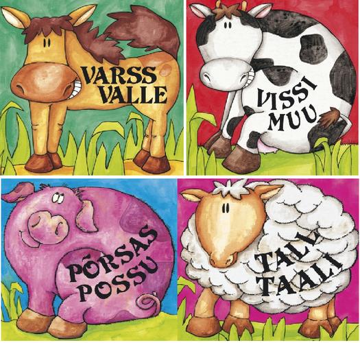 Tall Taali. Varss Valle. Vissi Muu, Põrsas Possu (4 raamtukest)