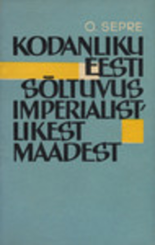 Kodanliku Eesti sõltuvus imperialistlikest maadest