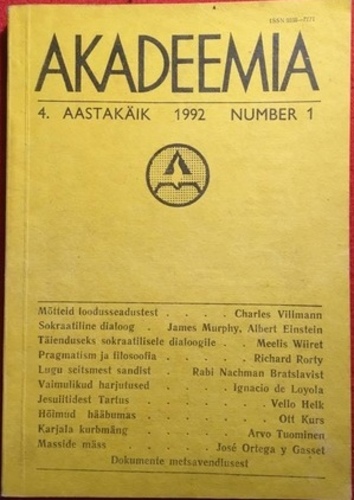 Akadeemia 1/1992