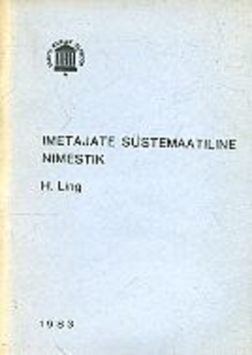 Imetajate süstemaatiline nimestik