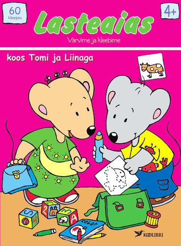 Lasteaias koos Tomi ja Liinaga. Värvime ja kleebime