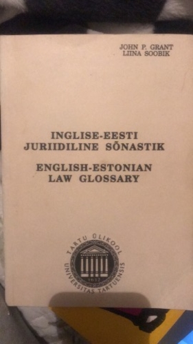 Inglise-eesti juriidiline sõnastik