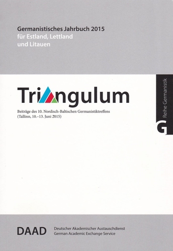 Triangulum : Germanistisches Jahrbuch 2015