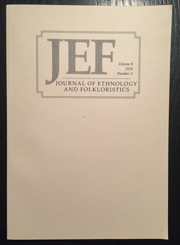 Journal of Ethnology and Folkloristics (Volume 8, 2014, Number 1)