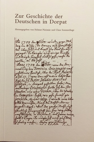 Zur Geschichte der Deutschen in Dorpat