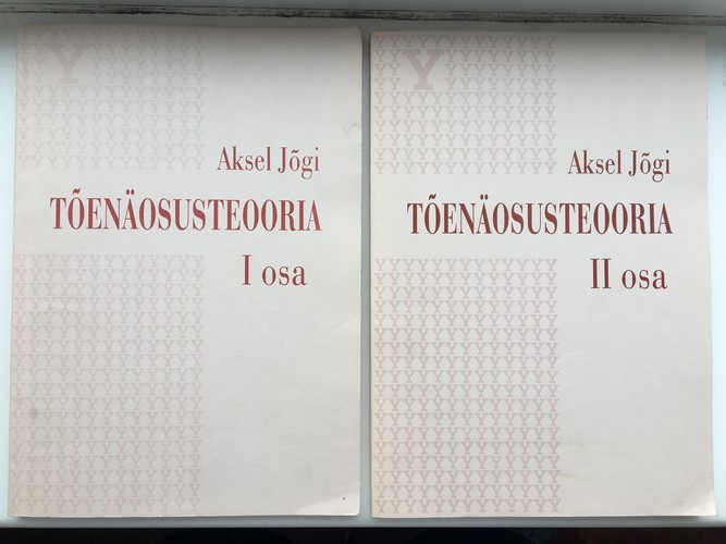 Tõenäosusteooria I ja II osa