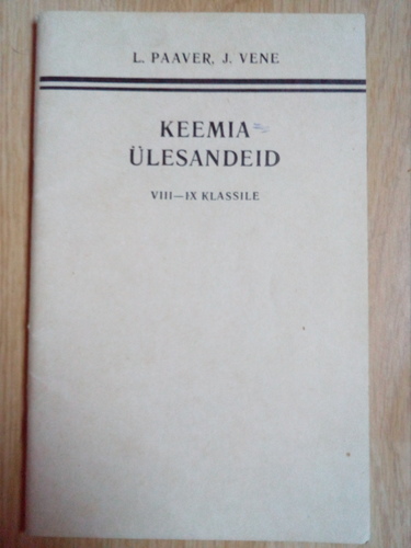 Keemia ülesandeid VIII-IX klassile