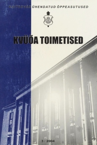 KVÜÕA toimetised 3/2004