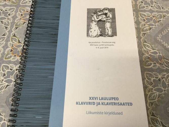 XXVI Laulupeo klaviirid ja klaverisaated, liikumiste kirjeldused