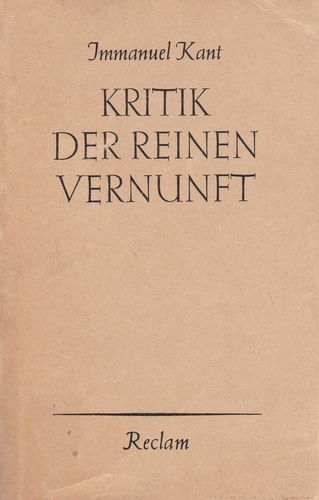 Kritik der reinen Vernunft