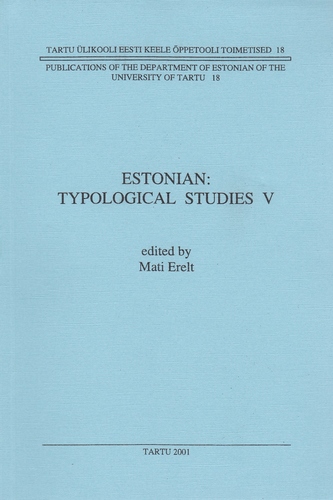 Estonian : Typological Studies V