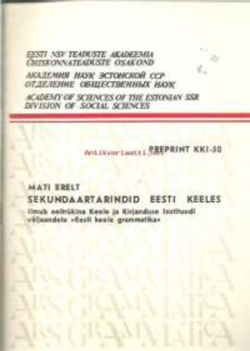 Sekundaartarindid eesti keeles