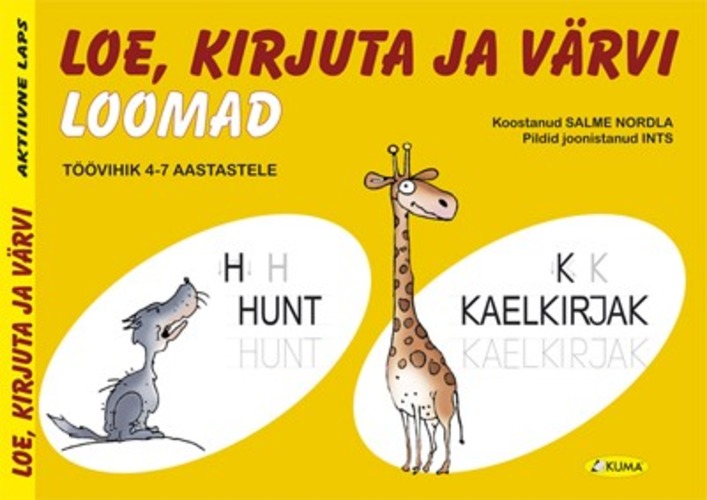 Loe, kirjuta ja värvi. Loomad