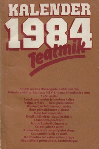 Kalender teatmik 1984